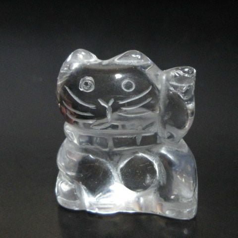 水晶の招き猫を通販／幸せを呼ぶ石PAX