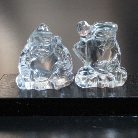 恵比寿&大黒天ペアセット　満月のエネルギーを注入した透明度の高い水晶 水晶 恵比寿・大黒の通販 | 幸せを呼ぶ石PAX